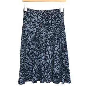 BCBGMAXAZRIA Black Gray Print Knot Waist Skirt XS
